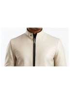 Logan White Leather Jacket – Men’s Premium White Leather Jacket