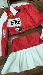 Handmade Women's Leather Skirt Suit – Fashion &amp; Motorsports Premium Quality - Recreated Inspired Edition