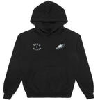 Born x Raised Black Philadelphia Eagles Chrome Rocker Hoodie Recreated Edition