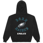 Born x Raised Black Philadelphia Eagles Chrome Rocker Hoodie Recreated Edition